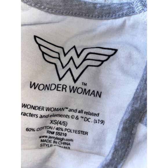 Wonder Woman Girls Sz. 4/5 Classic Logo Design Tee. Cute, Fun - Picture 4 of 7